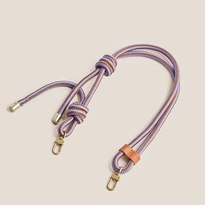 Parker & Thatch adjustable rope crossbody strap shoulder bag purple blue